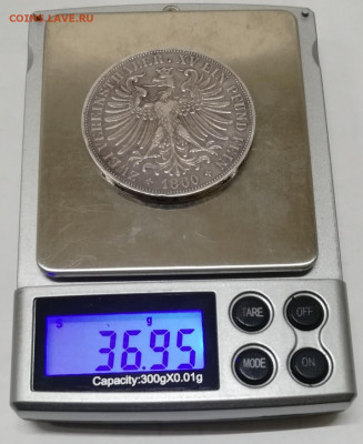 Франкфурт 2 талера 1860. На подлинность и оценку - IMG_20200320_123442