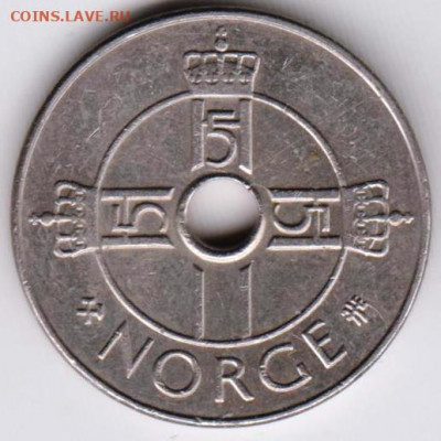 НОРВЕГИЯ 1 КРОНА 1998 г. до 24.00 27.03.20 г. - 009
