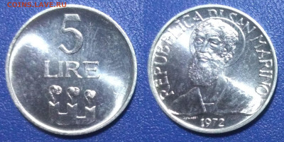 Сан-Марино 5 лир, 1972 (553) - 2 (8)