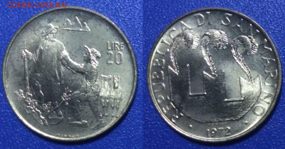 Сан-Марино 20 лир, 1972 (555) - 4 (7)