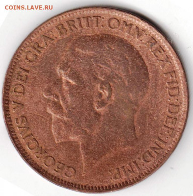 Великобритания 1 пенни 1927 г. до 24.00 28.03. 20 г. - 020