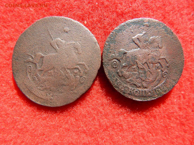 2 копейки Е-2 перечекан 2 штуки 1763,1765 год. мм. - 2 копейки 002.JPG