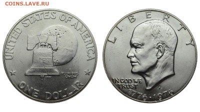 США. 1 доллар 1976 г. Эйзенхауэр. Колокол. До 28.03.20. - DSH_7794.JPG