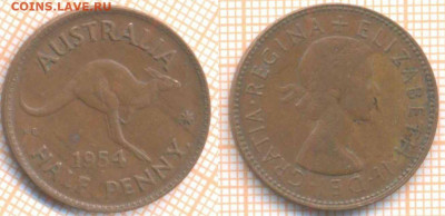 Австралия полпенни 1954 г., до 28.03.2020 г. 22.00 по Москв - Австралия полпенни 1954 397
