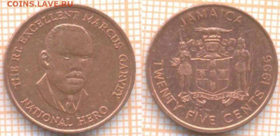 Ямайка 25 центов 1996 г., до 28.03.2020 г. 22.00 по Москве - Ямайка 25 центов 1996 8860