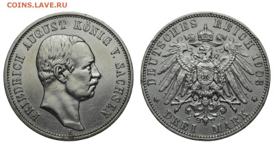 Саксония. 3 марки 1908 г. Фридрих. До 28.03.20. - DSH_7808.JPG