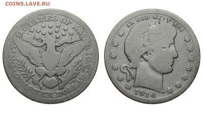 США. 25 центов 1914 г. Барбер. До 28.03.20. - DSH_7822.JPG