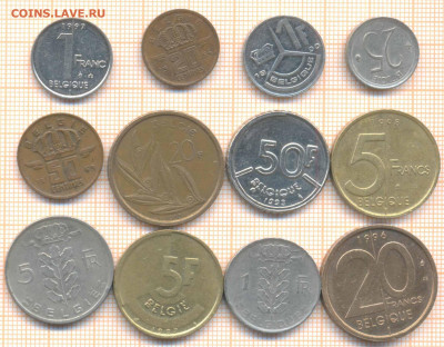 Бельгия 12 монет, до 31.03.2020 г. 22.00 по Москве - Бельгия 12 монет 411