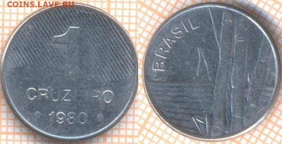 Бразилия 1 крузейро 1980 г., до 01.04.2020 г. 22.00 по Москв - Бразилия 5 крузейро 1980 8940
