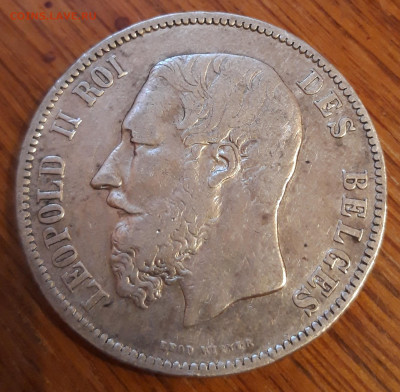 Бельгия 5 франков 1873 Ag  27.03.2020  22:00 - 20200325_184618