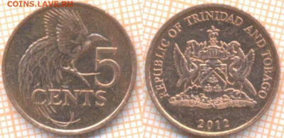 Тринидад 5 центов 2012 г., до 02.04.2020 г. 22.00 по Москве - Тринидад и Тобаго 5 центов 2012 8967