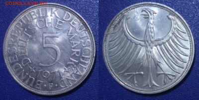 Германия 5 марок, 1971 до 27.03.2020 г. 22-00 по Москв - 7