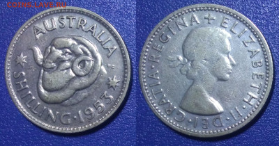Австралия 1 шиллинг, 1953  до 27.03.2020 г. 22-00 по Москв - 4
