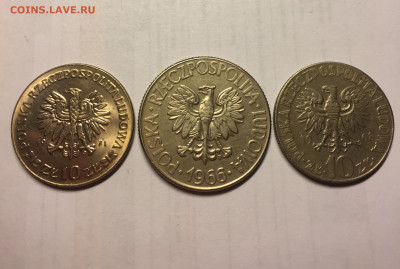 Польша 10 злот 1966,1971,1968 3шт до 4.04 - 4E794BF9-C954-45AD-A335-AEFFAEC98A0F