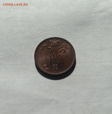 1 пенни Русская Финляндия 1901г., шт.блеск , до 04.04.20г. - 1p1-3