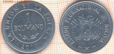 Боливия 1 боливиано 2010 г., до 05.04.2020 г. 22.00 по Москв - Боливия 1 боливиано 2010 446