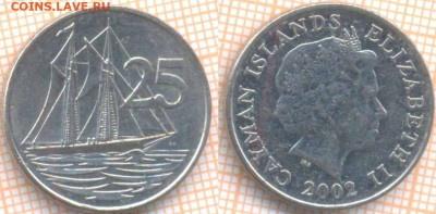 Каймановы острова 25 центов 2002 г., до 06.04.2020 г. 22.00 - Кайманы 25 центов 2002  7