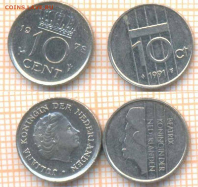 Нидерланды 10 центов 1978 1991 г., до 07.04.2020 г. 22.00 по - Нидерланды 10 центов 1978 91 474