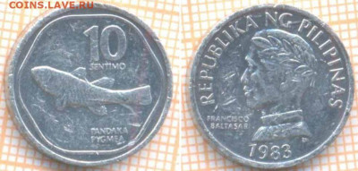 Филиппины 10 сентимо 1983 г., до  07.04.2020 г. 22.00 по Мо - Филиппины 10 сентимо 1983 475