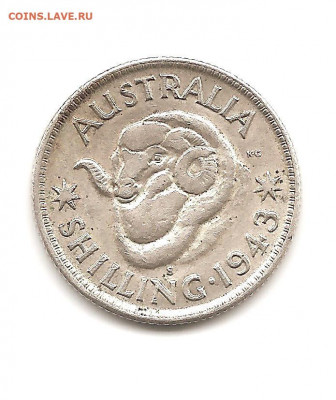 Австралия.1 шиллинг. 1943    05.04 - 111 027