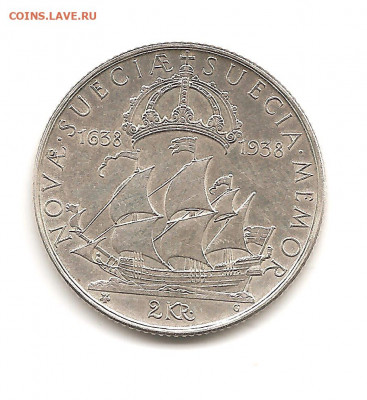 Швеция.Корабль.2 кроны.    05.04 - 111 021