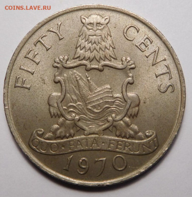 Бермуды. 50 центов 1970г. - 6