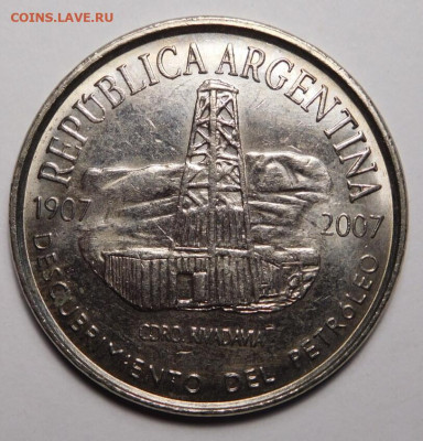Аргентина. 2 песо 2007г.Нахождение нефти в Аргентине. - 11