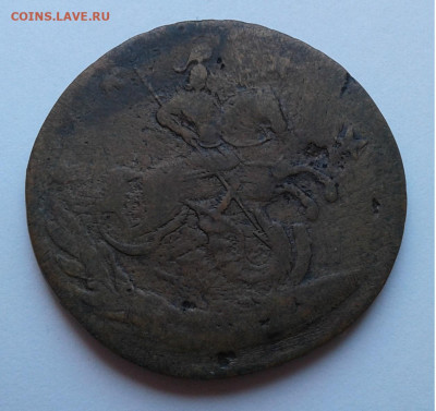 4 коп.1762г. Барабаны. Перечекан с облаков. до ухода в архив - 20200405_125806