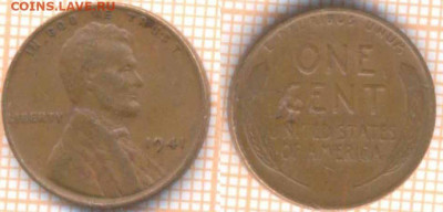 США 1 цент 1941 г., до 10.04.2020 г. 22.00 по Москве - США 1 цент 1941 507