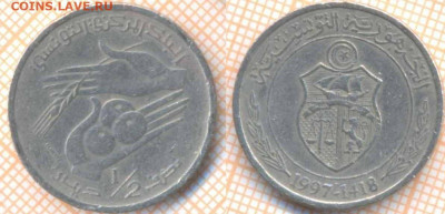 2 динара 1997 г., до 12.04.2020 г. 22.00 по Москве - Тунис полдинара 1997 86