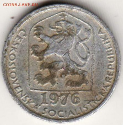 Чехословакия 10 геллеров 1976 г.  до 24.00 13.04. 20 г. - 039