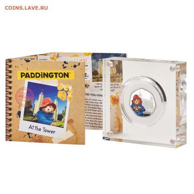 Великобритания 50 п. Паддингтон Серебро Полный Набор 4 шт. - paddington_at_the_tower_2019_united_kingdom_silver_proof_coin_in_acrylic_case__-_uk19ptsp