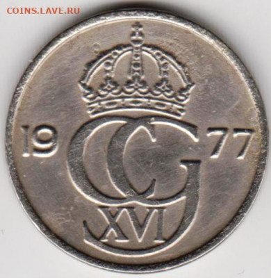 Швеция 50 эре 1977 г. до 24.00 15.04. 20 г. - 027
