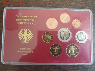 Германия набор ЕВРО 2005 г. D. 8 монет Proof. 14.04 22.10 - Германия годовой набор 2004 г. D 1