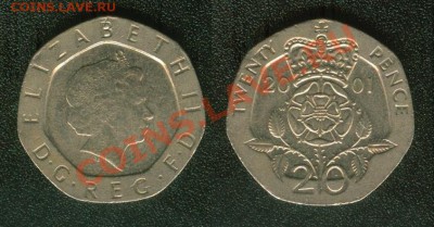 20 пенсов Великобритании 2001 г. до 22:00мск 31.08.11 - 203
