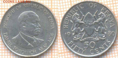 Кения 50 центов 1980 г., до 15.04.2020 г. 22.00 по Москве - Кения 50 центов 1980 559