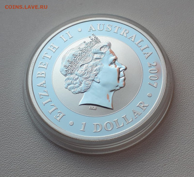 Серебро Австралия 1 доллар, 2007 Коала до 13.04 - 1 (17)