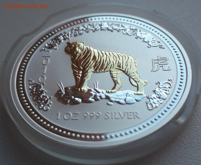 Австралия 1 доллар, 2007 Год тигра позолоченного до 14.04. - 1 (42)