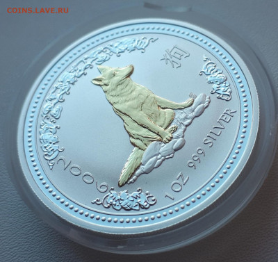 Австралия 1 доллар, 2006 Год собаки позолоченной до 14.04 - 1 (66)