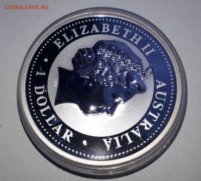 Серебро Австралия 1 доллар, 2007 Год свиньи до 13.04 - 1 (11)