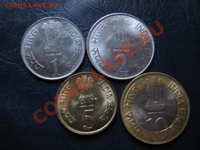 Набор Индия 1-2-5-10 рупий 2010 Юб. Банка до 31.08 в 21.00 М - Изображение 004