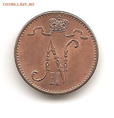 Русская Финляндия. 1 пенни 1906.БЛЕСК. короткий 12.04 - 111 027