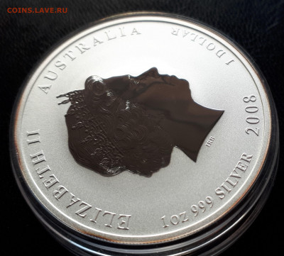 Серебро Австралия 1 доллар, 2008 Год мыши Цветная до 15.04 - 1 (8)