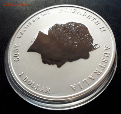 Серебро Австралия 1 доллар, 2009 Год быка Цветная до 15.04 - 1 (14)