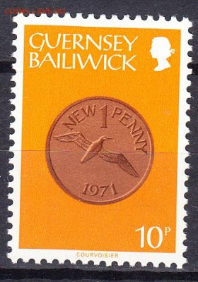 GUERNSEY  1979 монеты на марках 1м 12п до 10 04 - 99