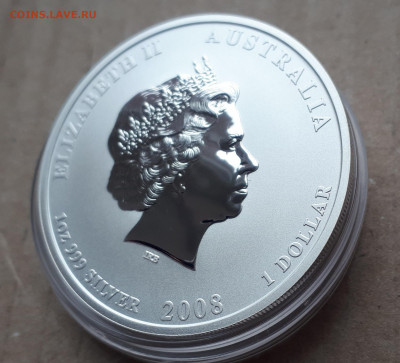 Серебро Австралия 1 доллар, 2008 Год мыши Цветная 16.04 - 1 (9)