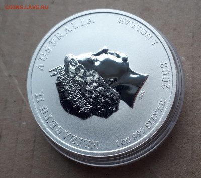 Серебро Австралия 1 доллар, 2008 Год мыши Цветная 16.04 - 1 (8)