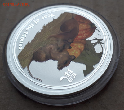 Серебро Австралия 1 доллар, 2008 Год мыши Цветная 16.04 - 1 (2)