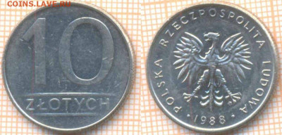 Польша 10 злотых 1988 г., до 18.04.2020 г. 22.00 по Москве - Польша 10 злотых 1988 574