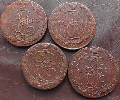 лот 5 копеек ЕМ 1764,1766,1782,1788  до 14.04 20 в 22.00 мск - Без имени-1